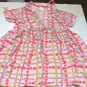 Oilily Pink and Red Floral Patterned Fabric